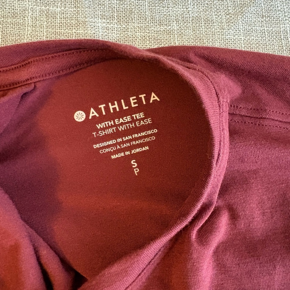 Athleta Burgundy Tee